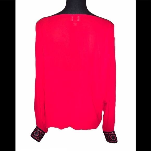 By&By Embroidered Cuff Crewneck Blouse - Picture 3 of 5